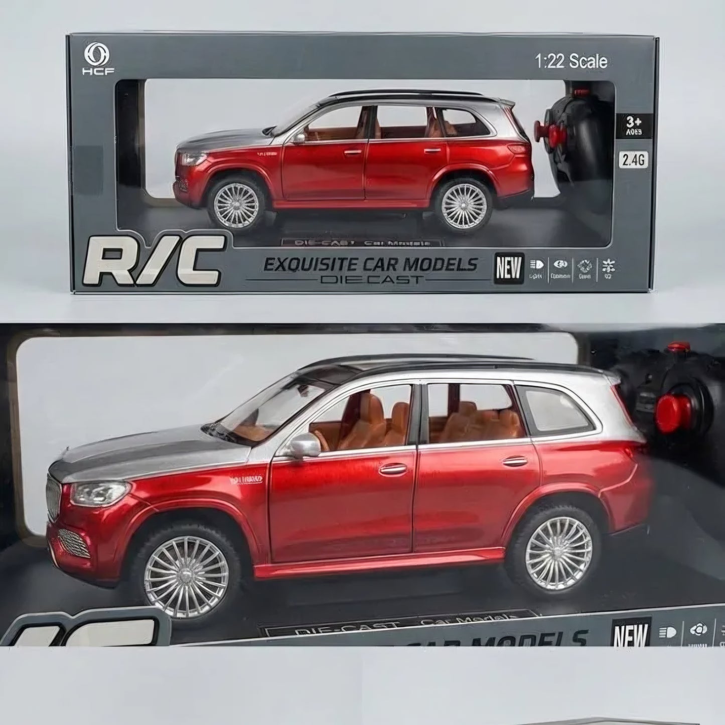 Remote Control Luxury SUV Car – 1:22 Scale RC Toy with LED Lights, Smooth Driving & Stylish Design | Rechargeable RC Car for Kids