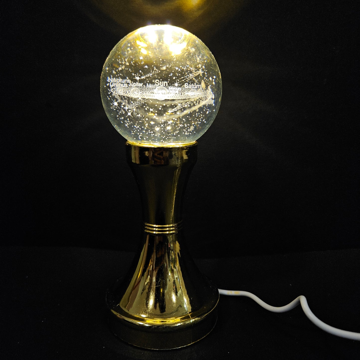 Crystal with Golden Stand for Positive and Prosperity for Home,Table & Office Decor