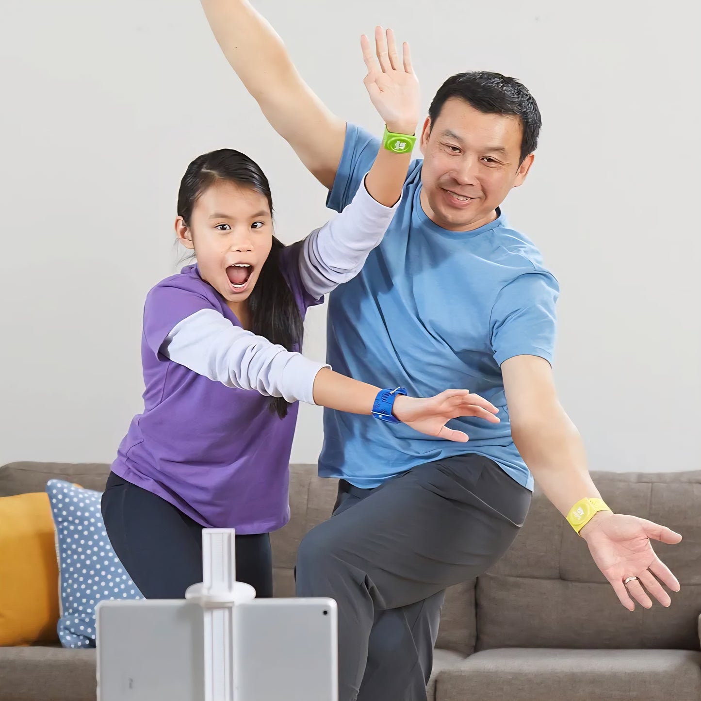 Twister Air Game | AR App Play Game with Wrist and Ankle Bands | Links to Smart Devices | Active Party Games for Kids and Adults | Ages 8+