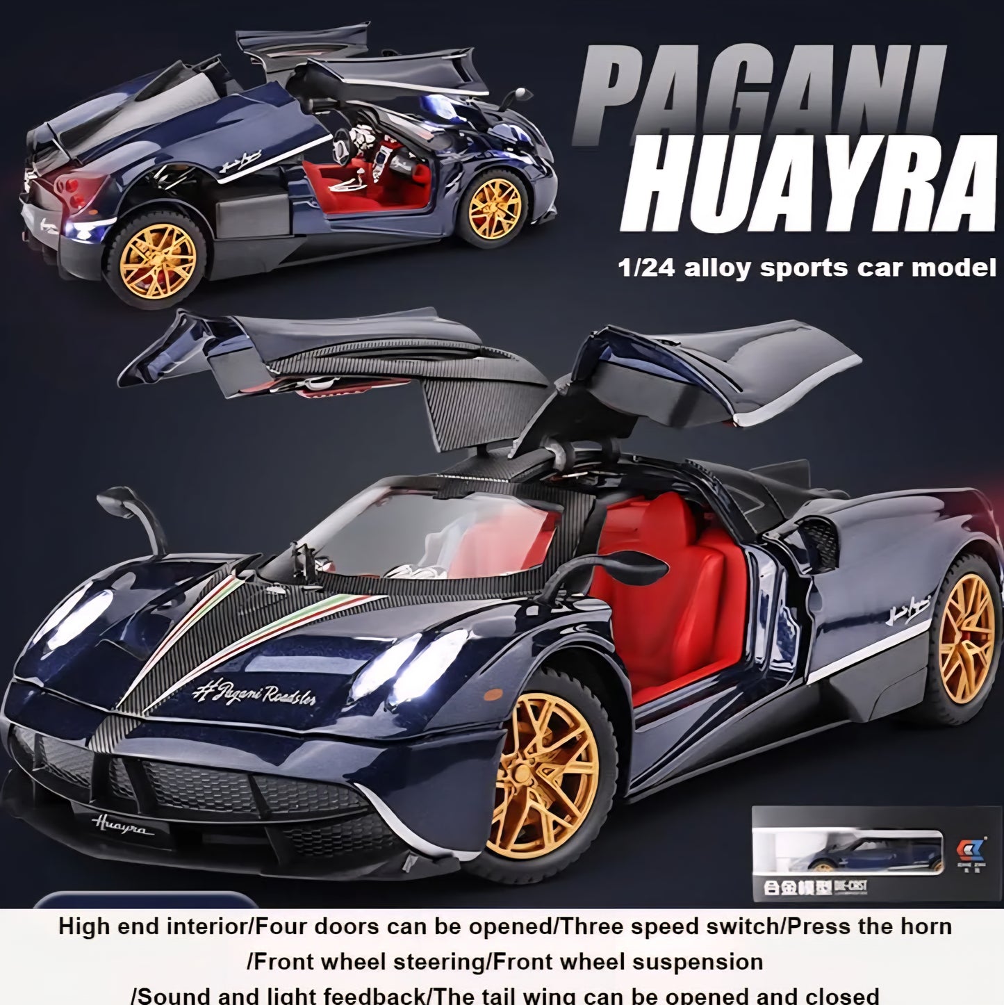 Exclusive Alloy Metal Pull Back Die-cast Car Model with Sound Light Mini Auto Toy for Kids Metal Model Toy Car with Sound and Light