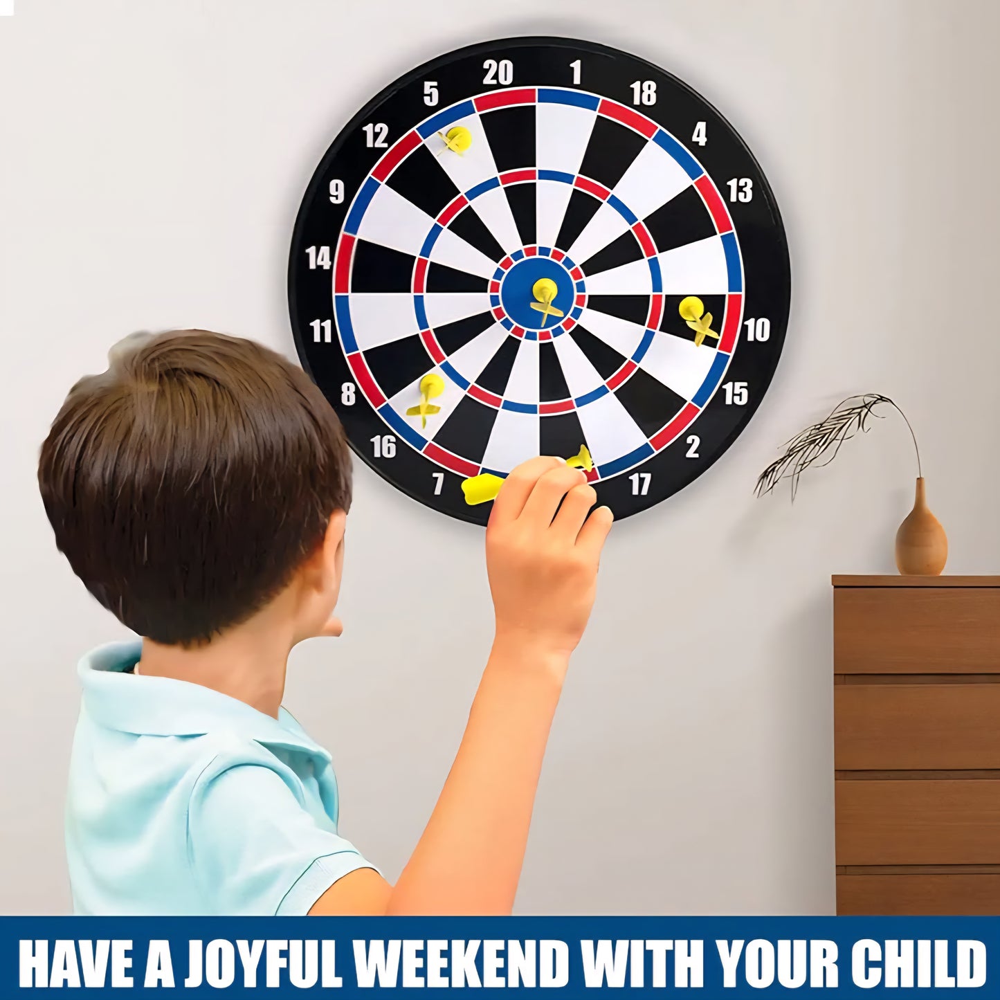 Magnetic Dart Board with Darts for Adult Indoor and Outdoor Game for Kids with 6 Darts