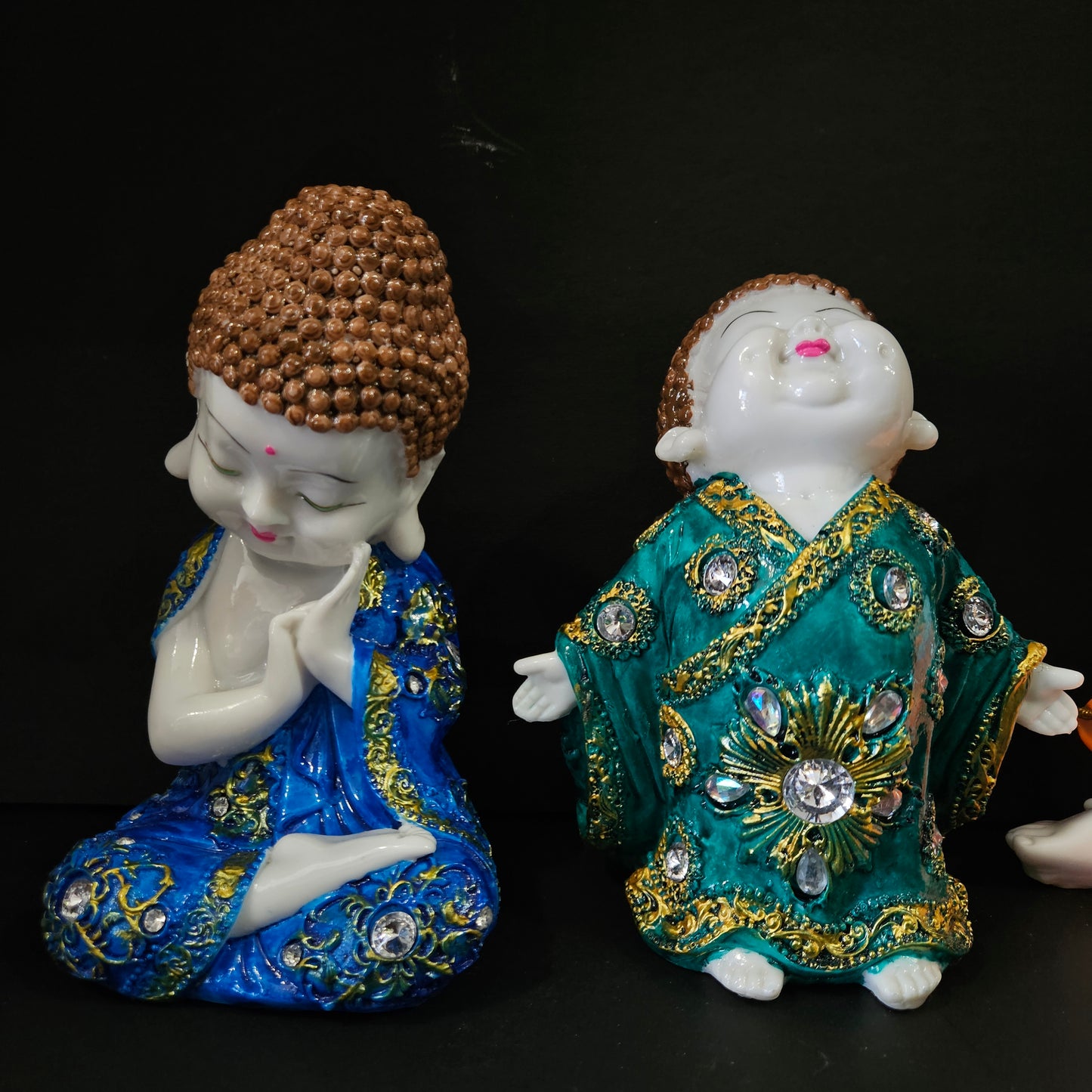 Handcrafted Little Baby Monk 4 pieces Showpiece set Statue Figurine for Home Decor