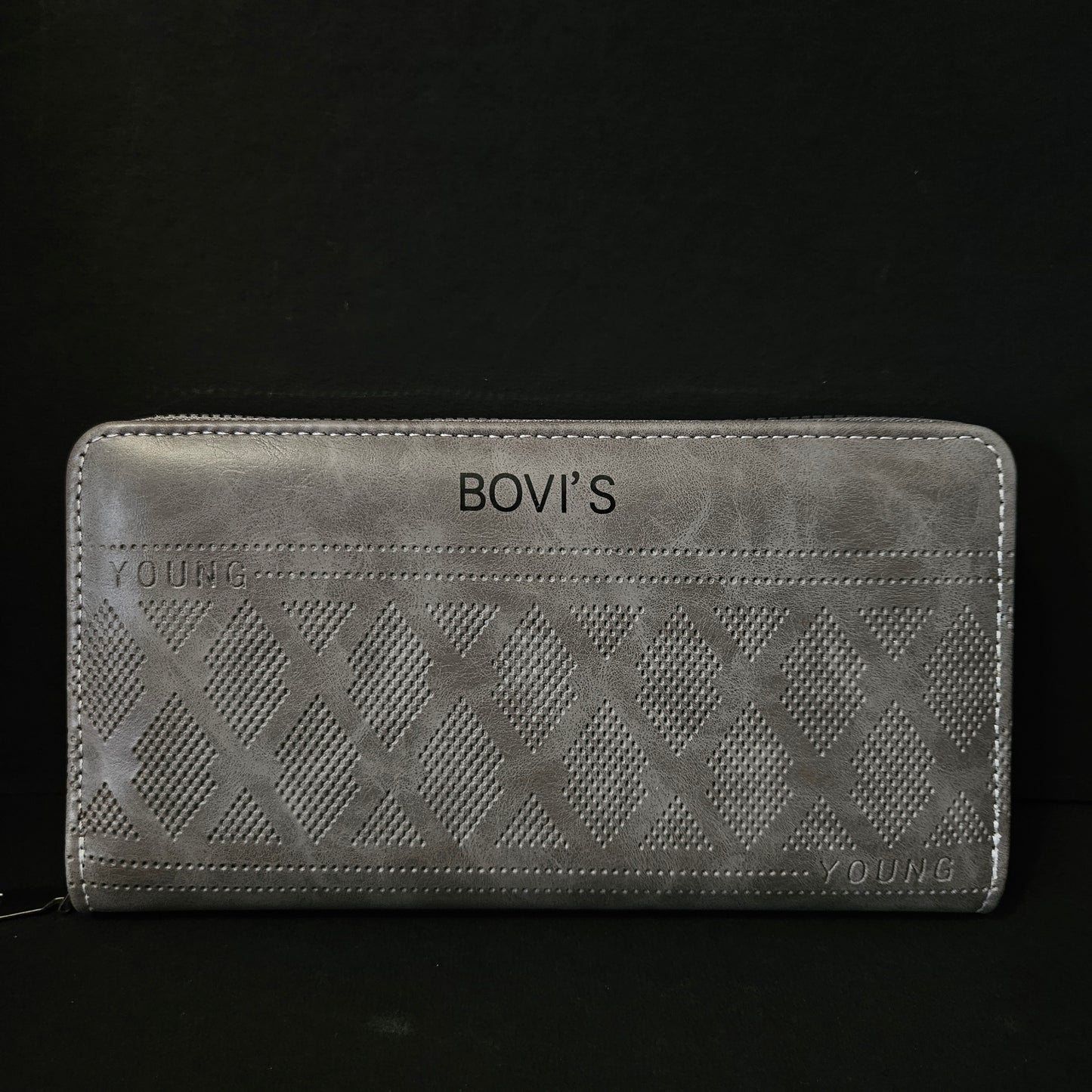 Bovis Leather Thin Slim Wallets for Women with Zipper