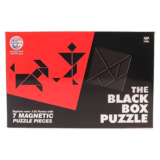Ratna's The Black Box Puzzle explore over 135 forms with 7 magnetic puzzle pieces