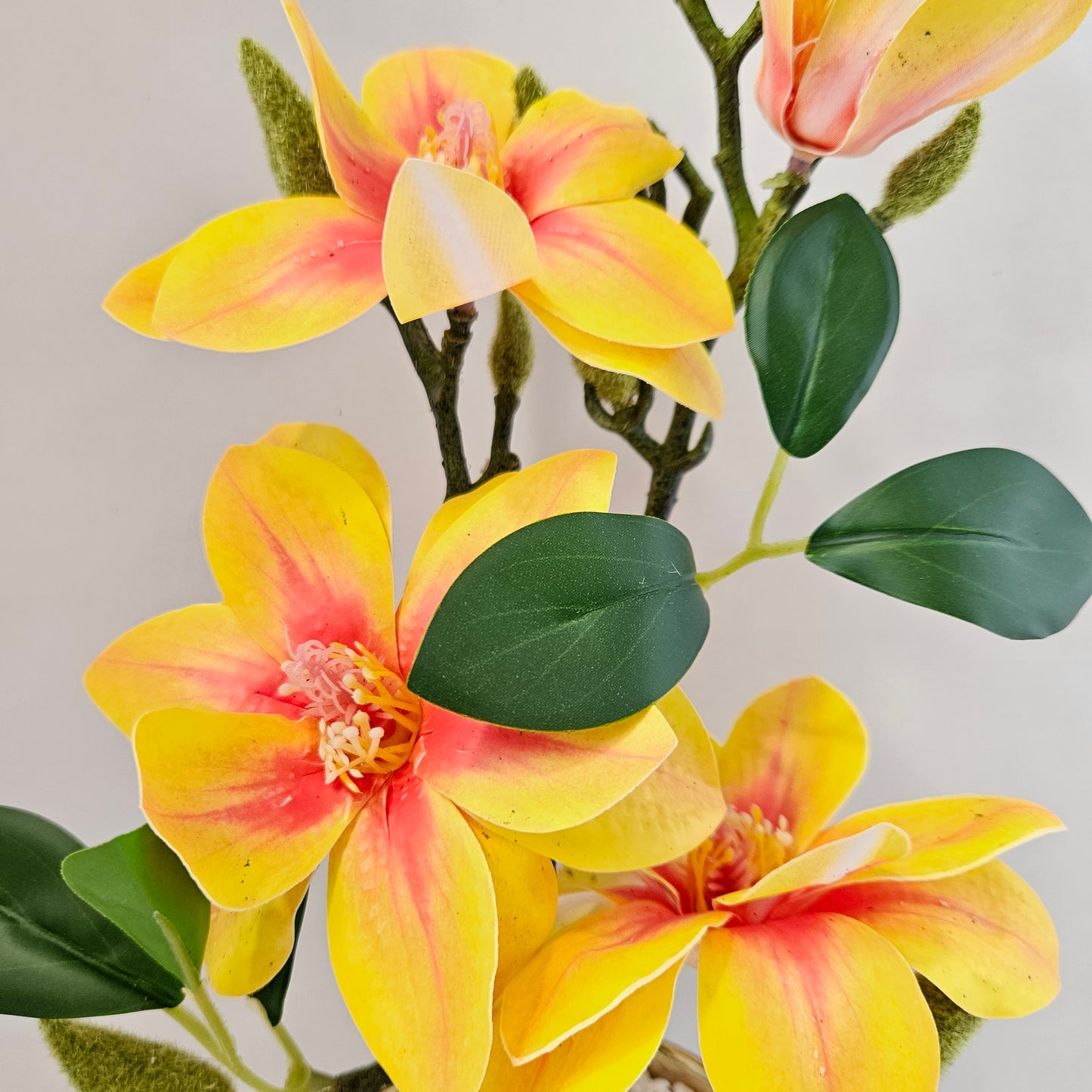 Artificial Magnolia Floweral plant for Home & Office Desktop Decoration
