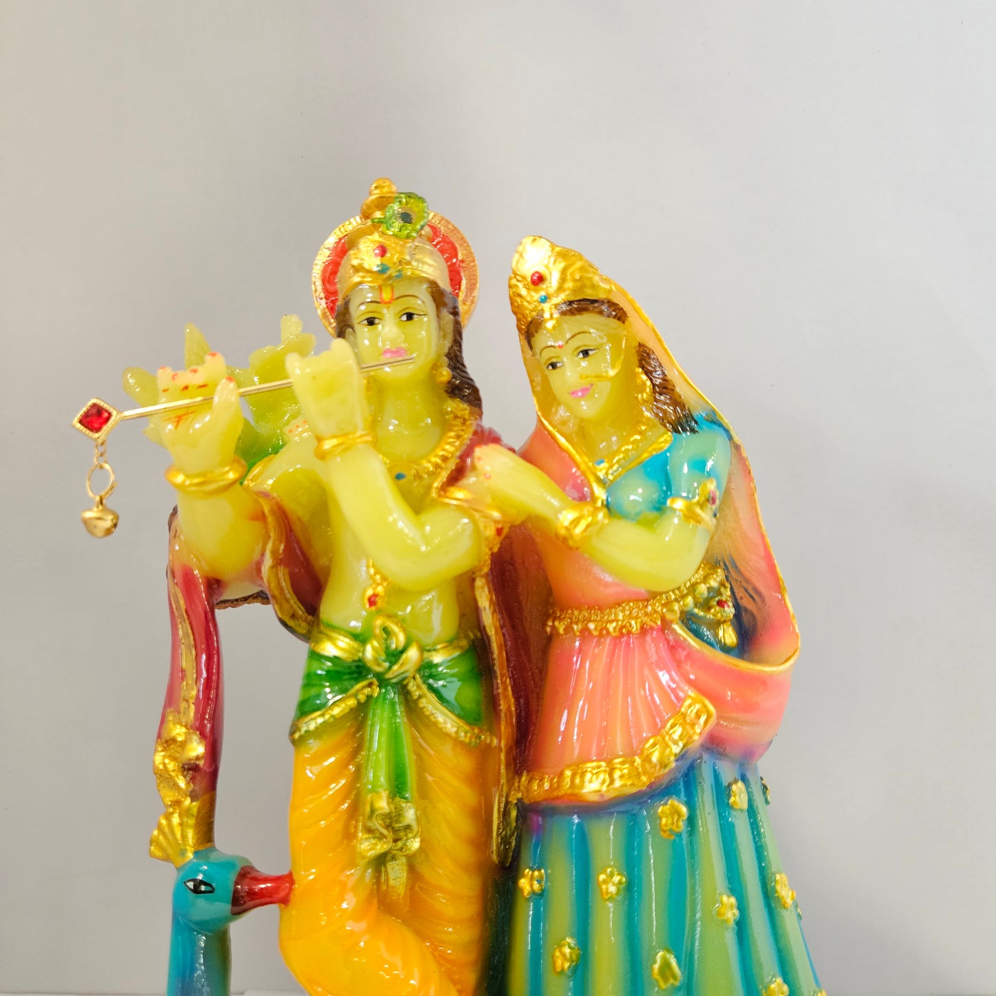 Radha Krishna with Peacock and Bird Lord Radha Krishna Statue Marble Radha Krishna Idol Radha Krishna Murti Best for Gift