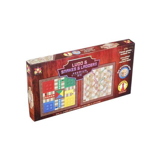 Ludo and Snakes & Ladders Premium Big Classic Board Game to Play with Kids and Adults