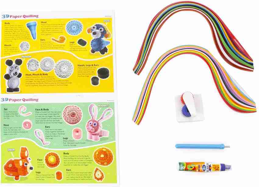 3D paper Quilling animals paper crimper inside paper craft kit set for kids