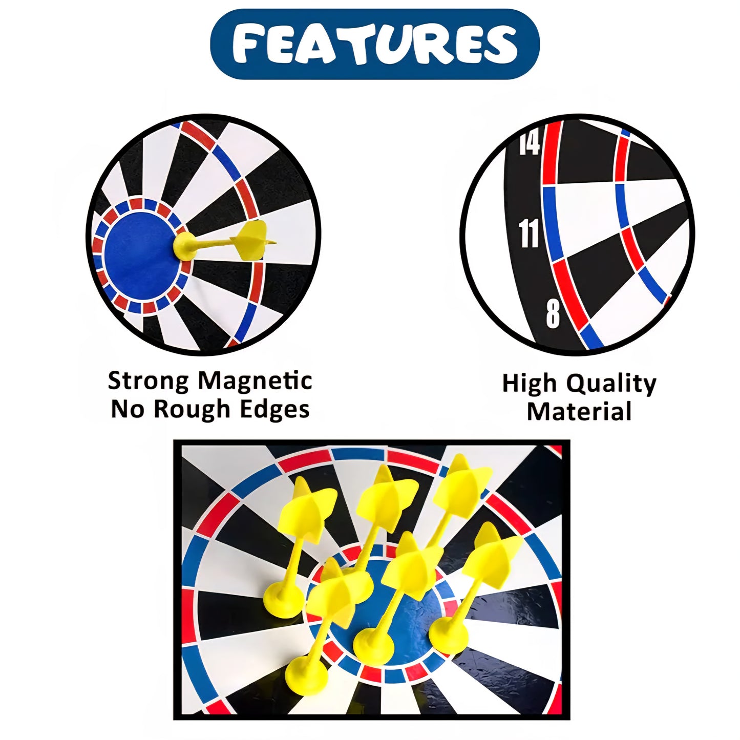 Magnetic Dart Board with Darts for Adult Indoor and Outdoor Game for Kids with 6 Darts
