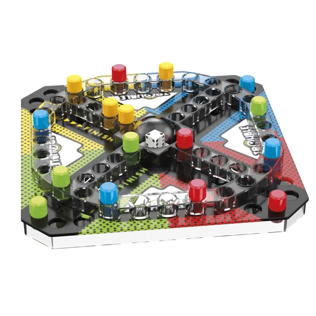 Trouble Grab and Go Game for Kids Ages 5 and Up, Portable for 2-4 Players, Travel for Kids, Pop-O-Matic Trouble