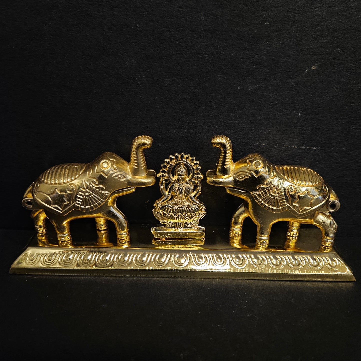 Haldi Kumkum Doupala, Roli Tikka Chawal-Akshat kumkum Holder in Elephants Shape with Maa Laxmi Idol