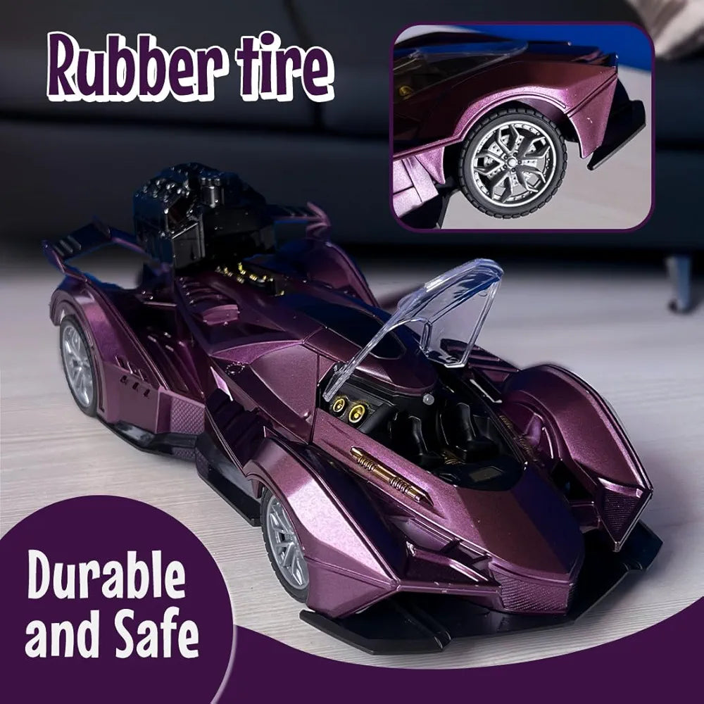 Remote Control Spray Racing Car High-Speed Battery-Powered RC Stunt Vehicle, Stylish Super Sports Car, Toy for Boys & Girls Ages Above 3 years old