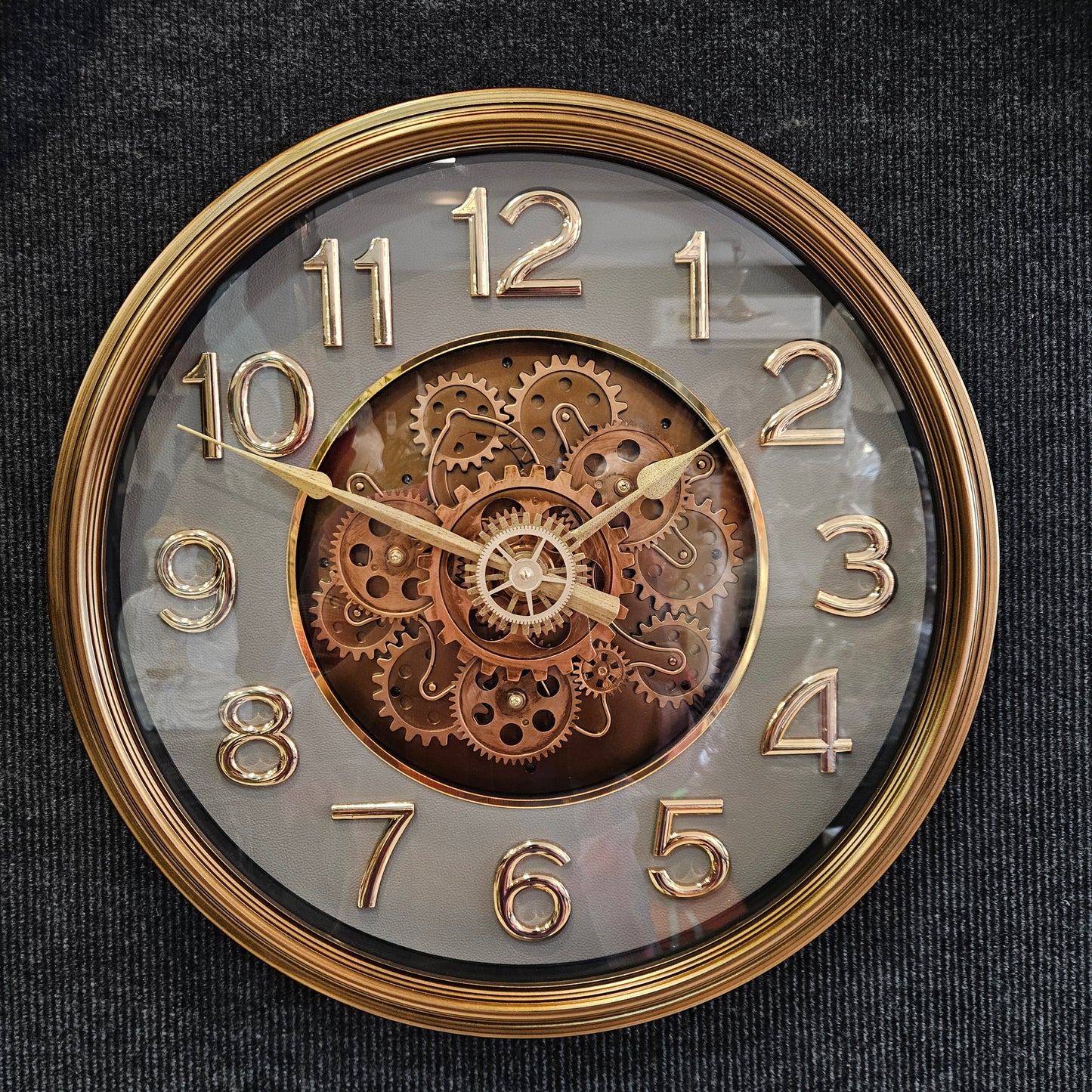 Antiqe Royal Vintage Rustic Moving Gears Steampunk Wall Clocks for Living Room