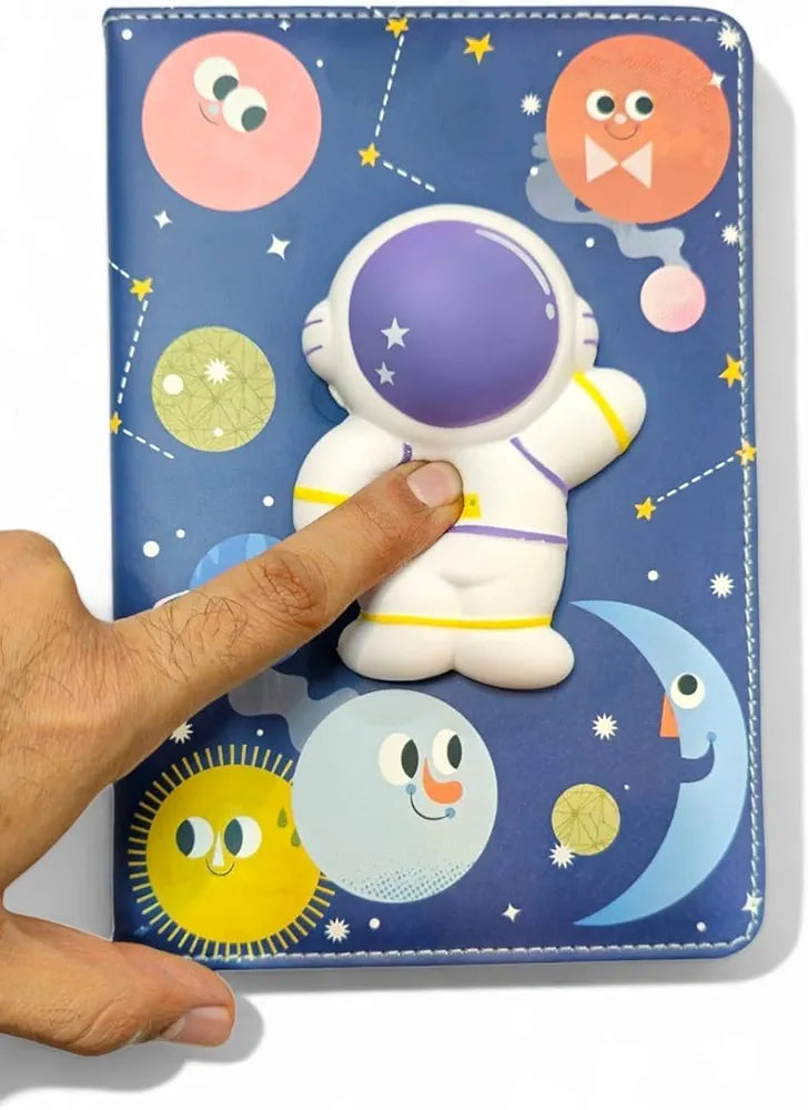 Astronaut Skoolster 3D Squishy Character Notebook/Journal/Diary: It features a 3D squishy dinosaur character on the cover.The notebook has 100 single-ruled pages