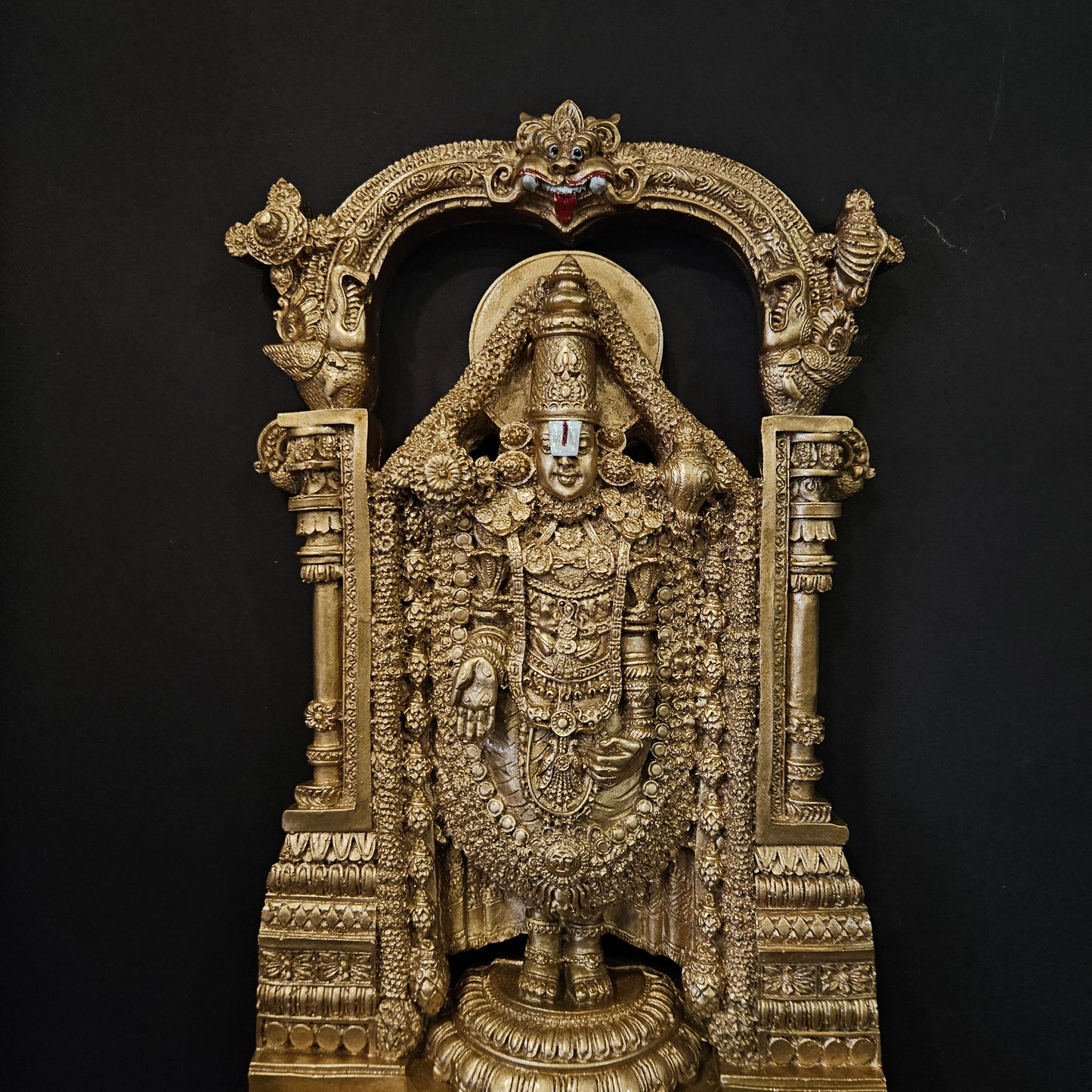 Lord Venkateshwara Idol Gold colored Statue for Home & Pooja room