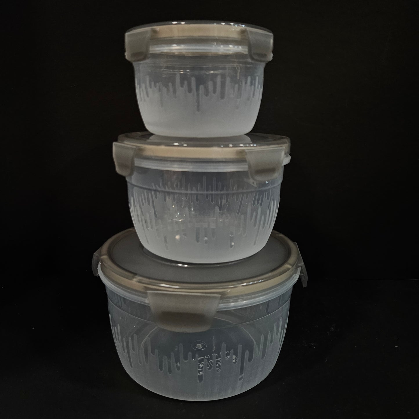 Twin Star a luxury kitchen small lock and lock transparent 3 piece set air tight storage container