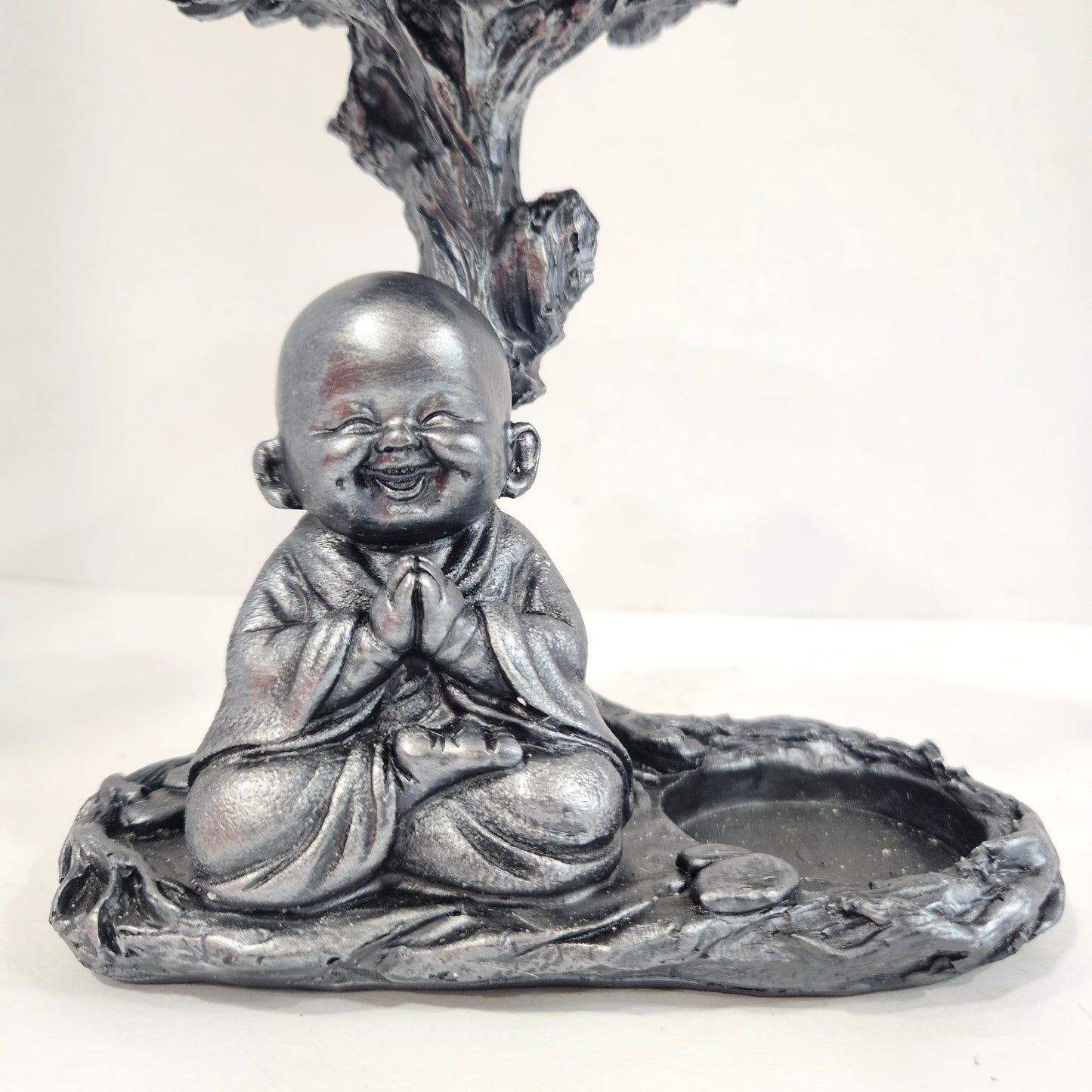 Meditating Baby Monk under the tree Showpiece Idol for Home/ Office Table Decor and Gift Decorative Showpiece