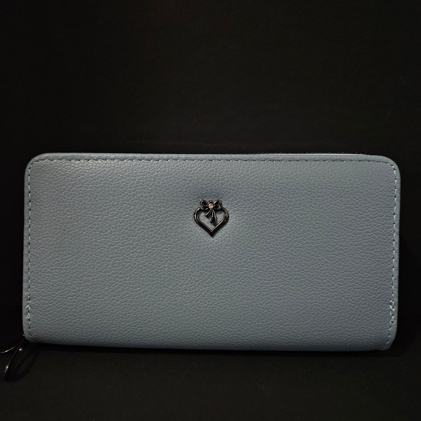 Leather Thin Slim Wallets for Women Wallet for Women with Double Zipper