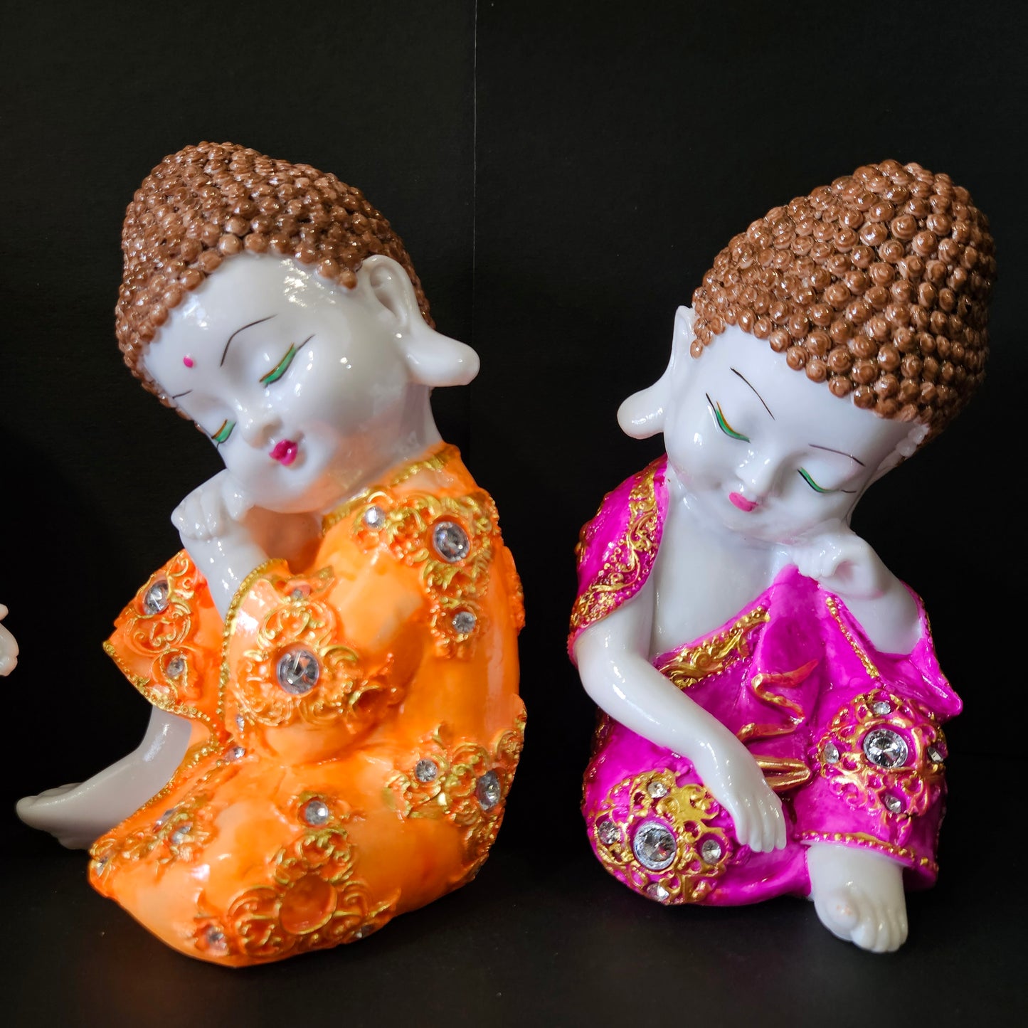 Handcrafted Little Baby Monk 4 pieces Showpiece set Statue Figurine for Home Decor