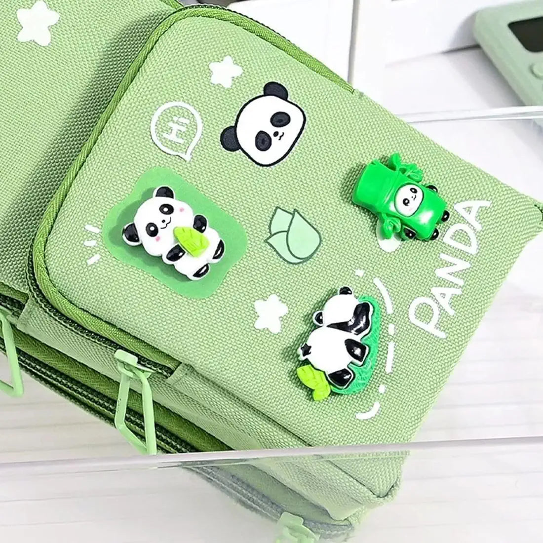 Panda Pencil Case 6 Layer with 3 Compartment Cute Aesthetic Pencil Case for Boys & Girls Large Capacity Pencil Pouch for School Kids Cute Stationary Gift Organizer for School