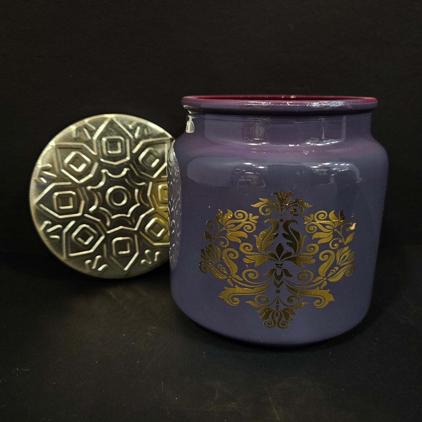 Shelly's Glassware Golden Berry High Quality glass jar with Golden handcrafted art prefect for Return gifting