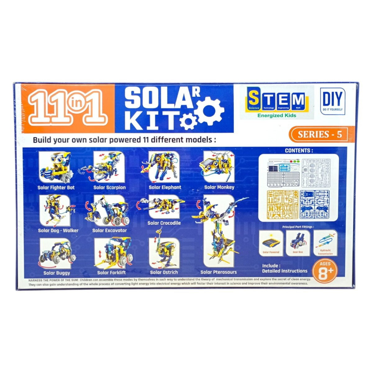 11-in-1 Solar Energy Cool Robot DIY Building Kit | 5+ Extra Modes for Smart Learning Fun for Kids | 8+ Years