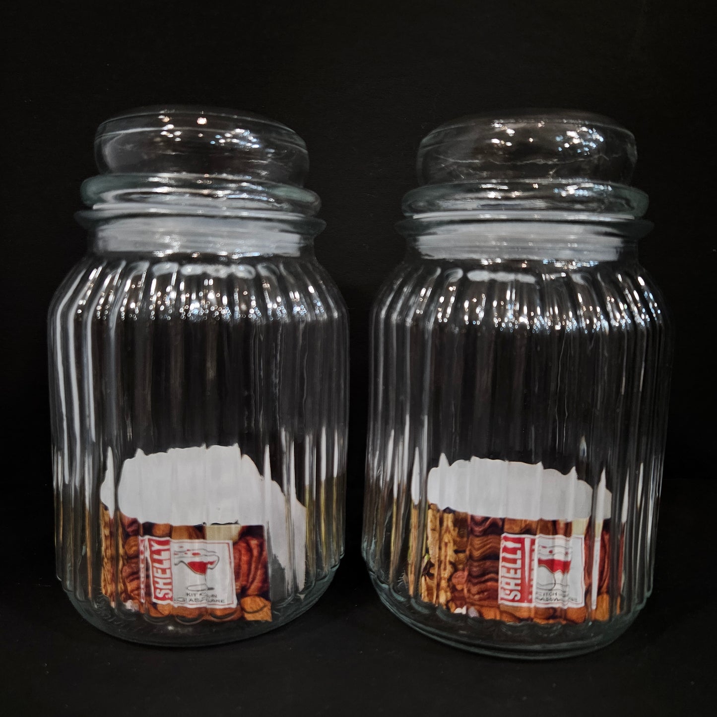 Shelly Glassware Roses nutts 2 piece jar set perfect for gifting purpose