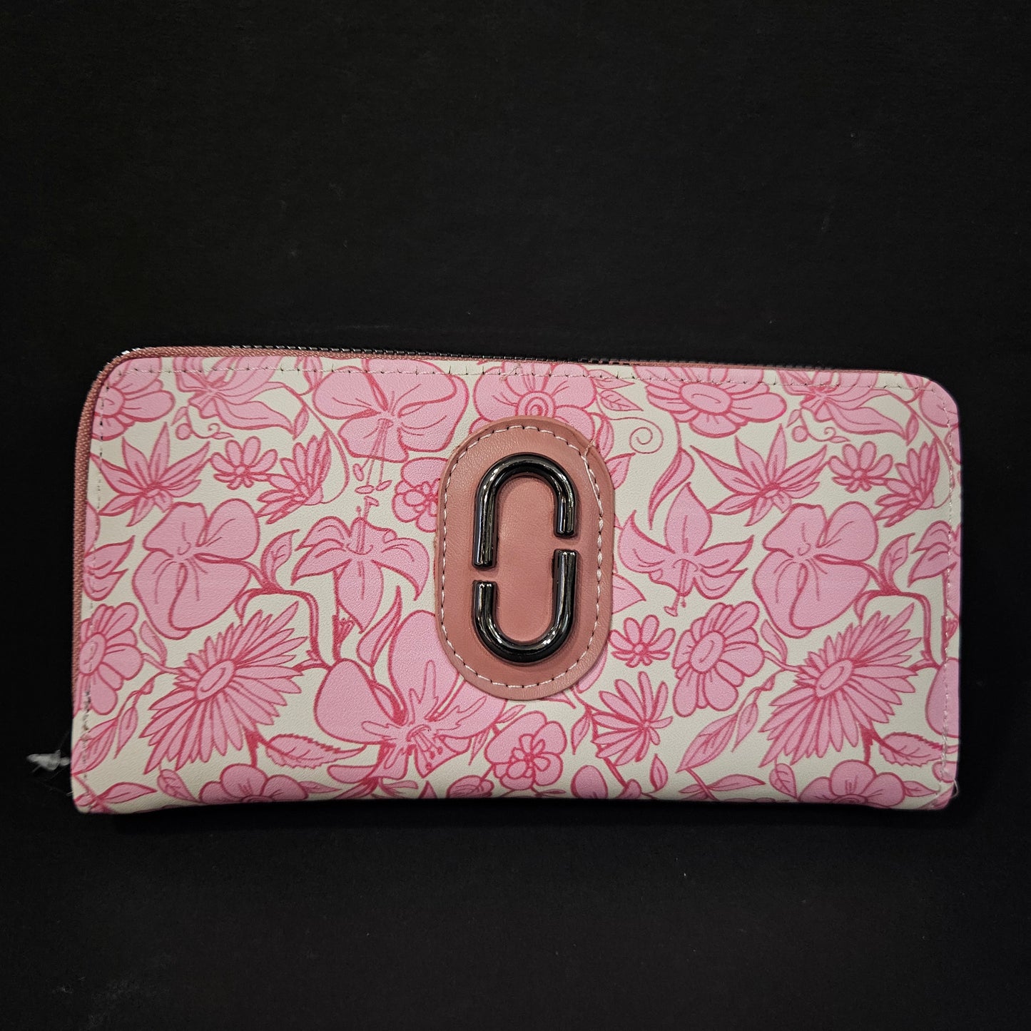 Leather Thin Slim Wallets for Women Cute Bear Stars Wallet for Women with Double Zipper
