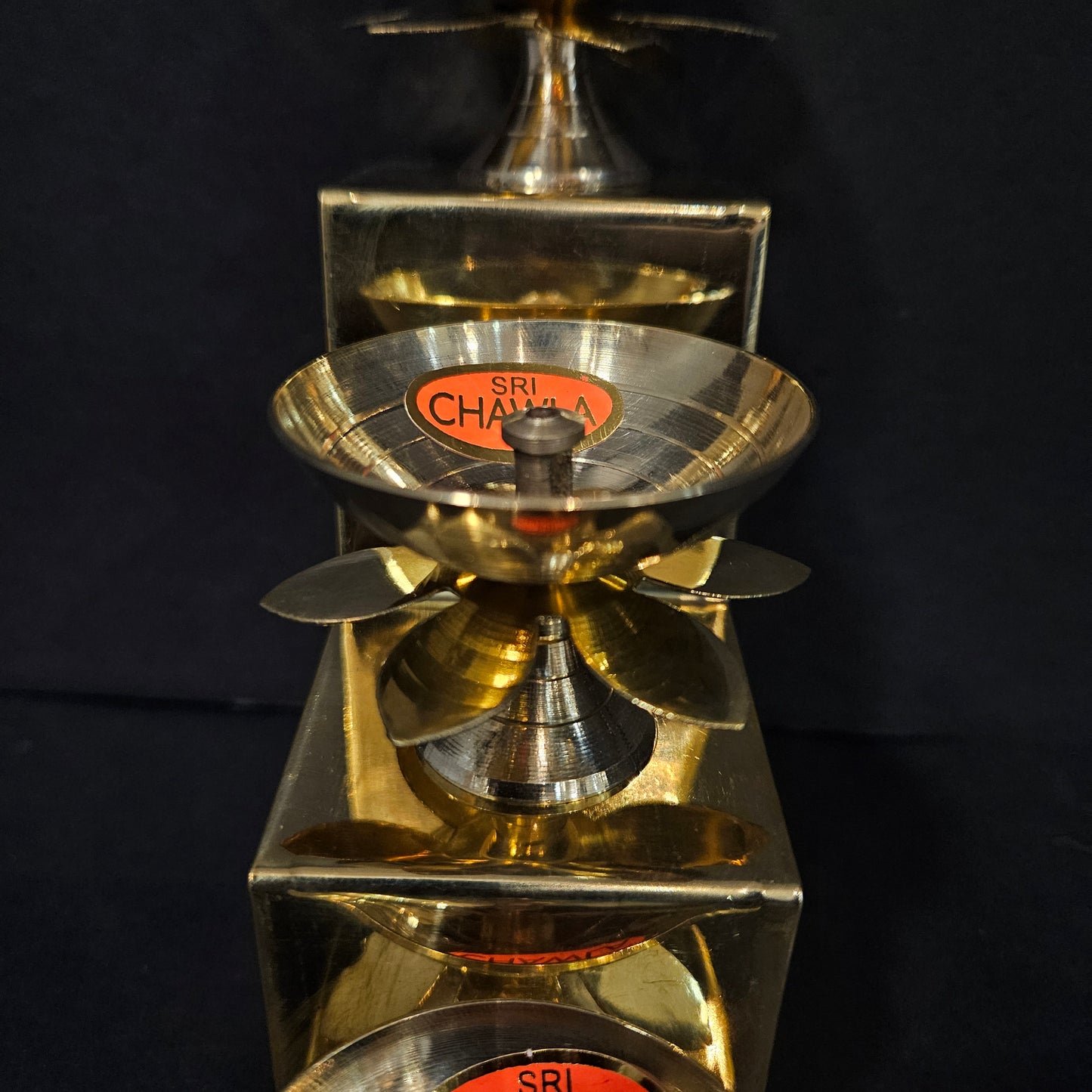 Delights Steps Brass Deepa Stand for Puja & Gifting