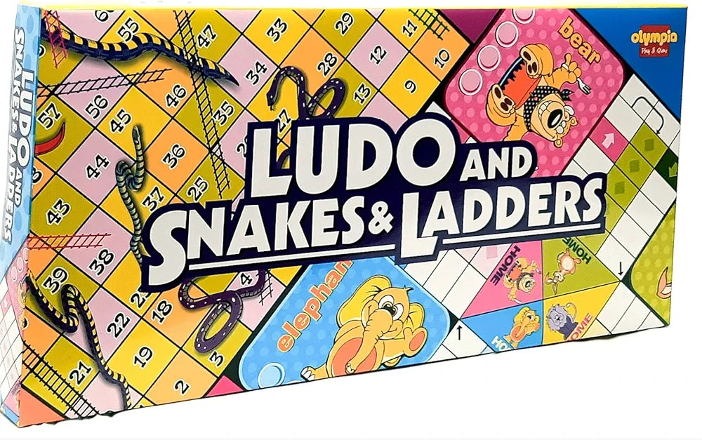 Classic Ludo & Snakes and Ladders Classic Board Game mini Family Fun and Party Game for Kids/Children