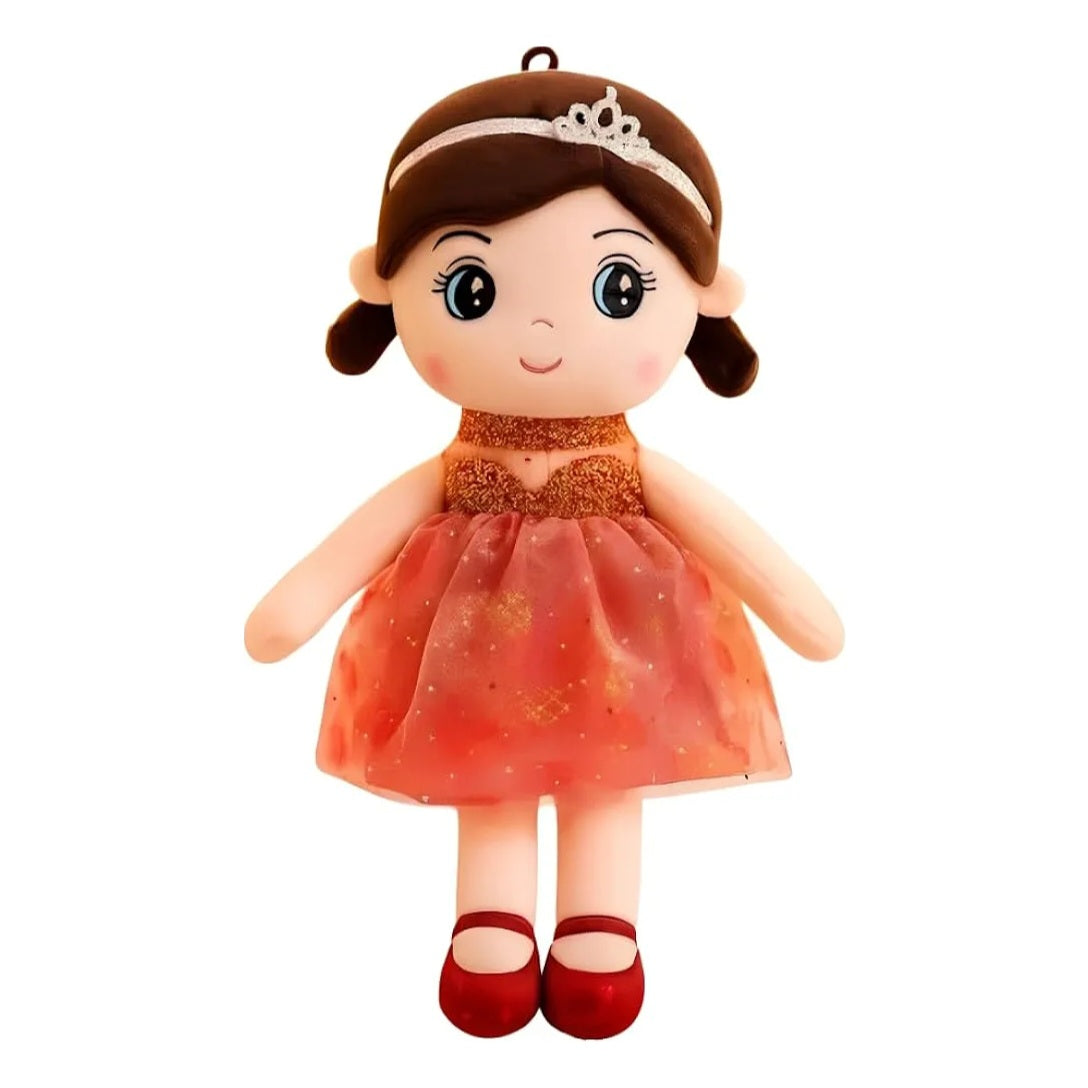Soft Adorable Crown Doll Polyfill Washable Cuddly Soft Plush Toy - Helps to Learn Role Play - 100% Safe for Kids