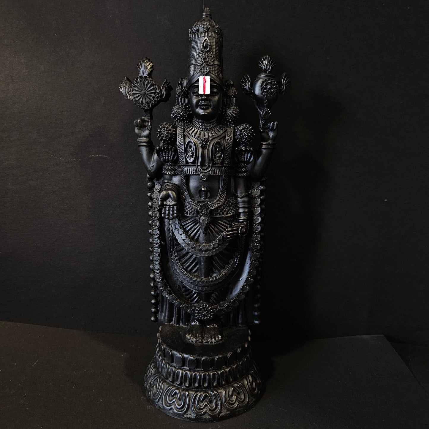 Shree Tirupati Balaji Idol Size Medium Decorative Showpiece (Black)