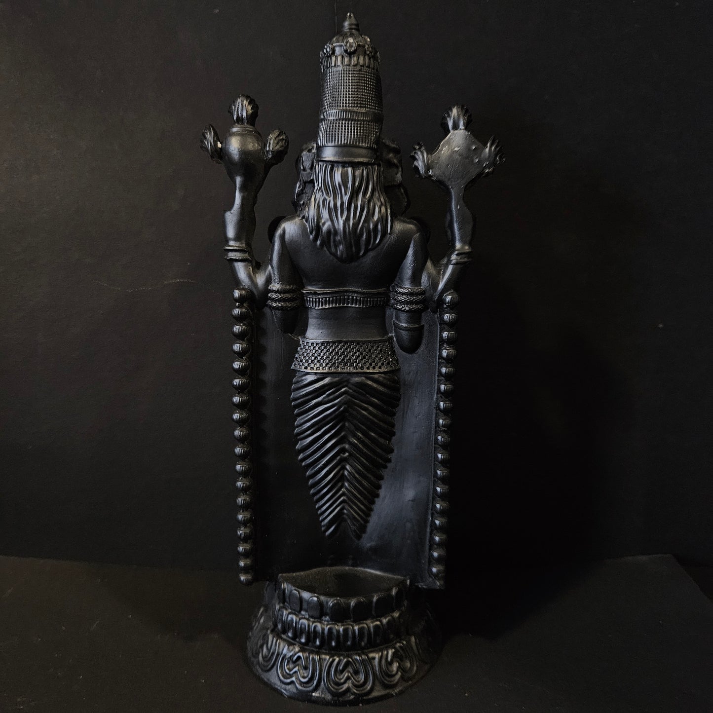 Shree Tirupati Balaji Idol Size Medium Decorative Showpiece (Black)