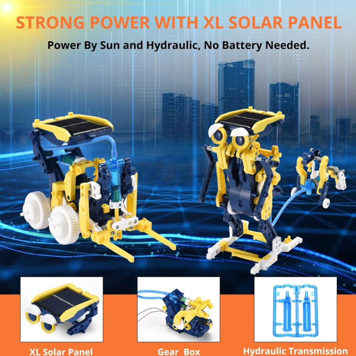 11-in-1 Solar Energy Cool Robot DIY Building Kit | 5+ Extra Modes for Smart Learning Fun for Kids | 8+ Years