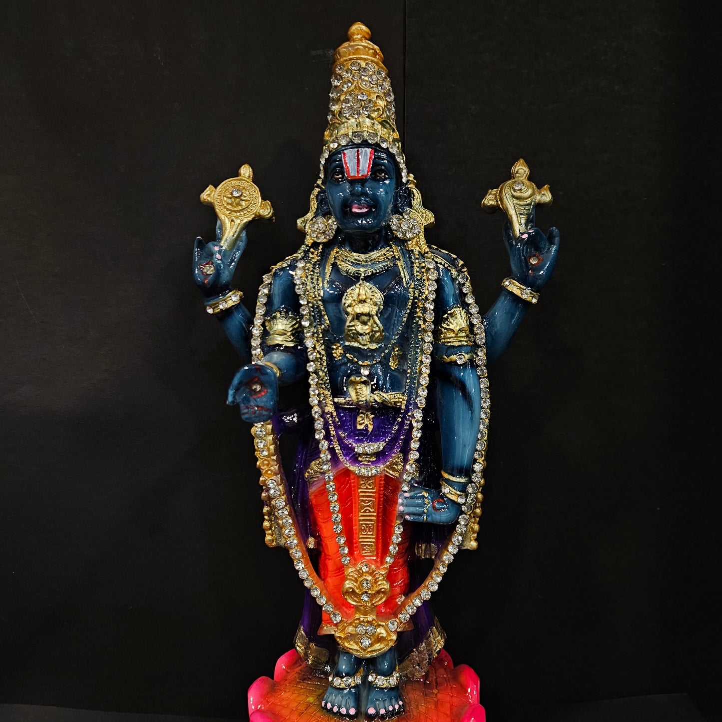 Tirupati Balaji Standing Murti Sri Venkateshwara Idol Big Size Venkateshwar Statue Figurine Decorative Showpiece for Home Office Pooja Mandir and Gifting Purpose