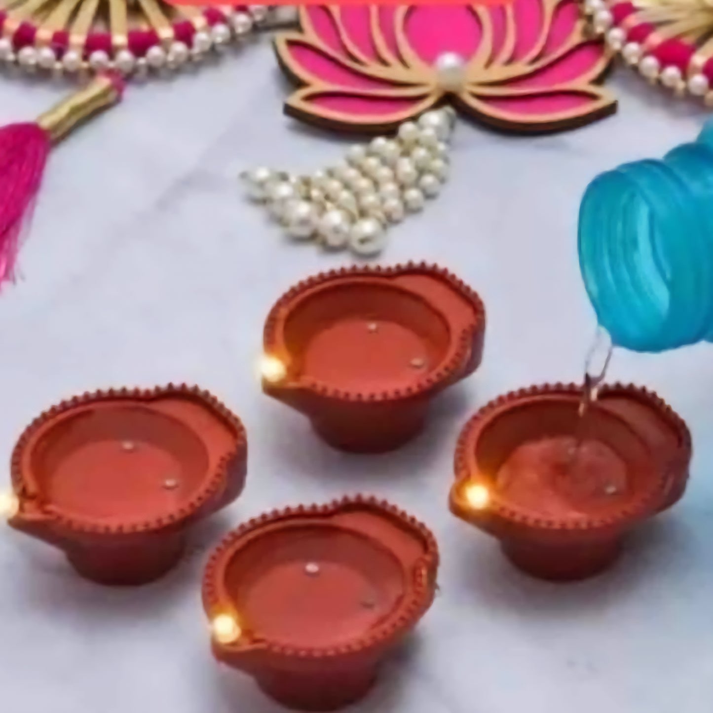 Water sensored led diya's perfect for Diwali decoration 6pcs set