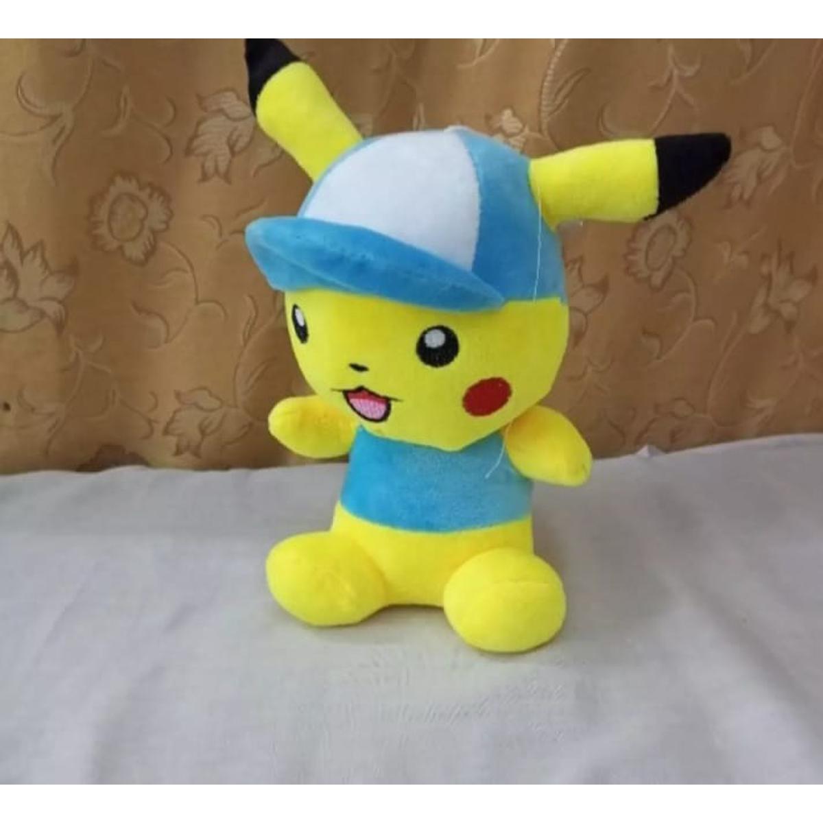 Super soft plush cute Pikachu with cap soft toy.