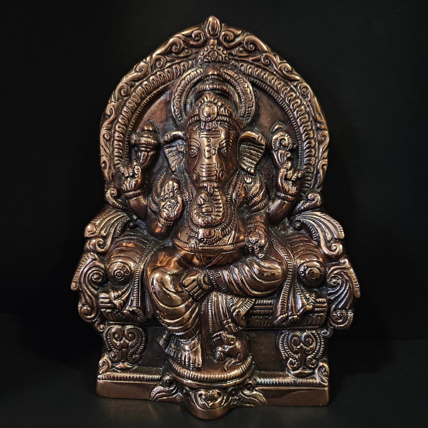 Handcrafted Copper Lord Ganesha Statue Showpiece Figurine for Pooja Room & home