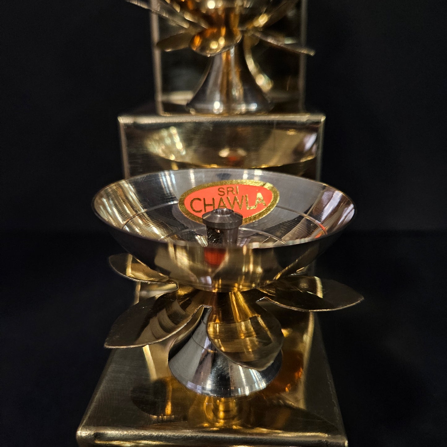 Delights Steps Brass Deepa Stand for Puja & Gifting