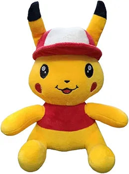 Super soft plush cute Pikachu with cap soft toy.