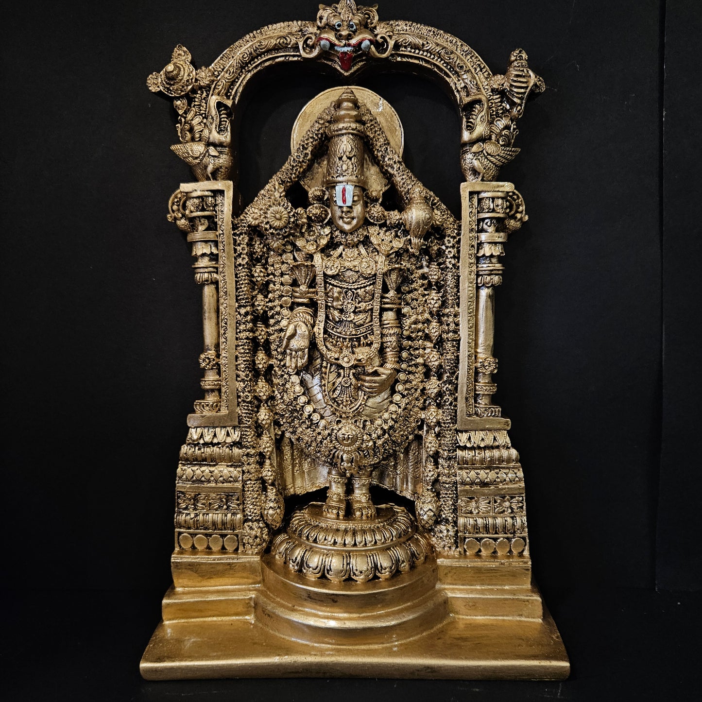 Lord Venkateshwara Idol Gold colored Statue for Home & Pooja room