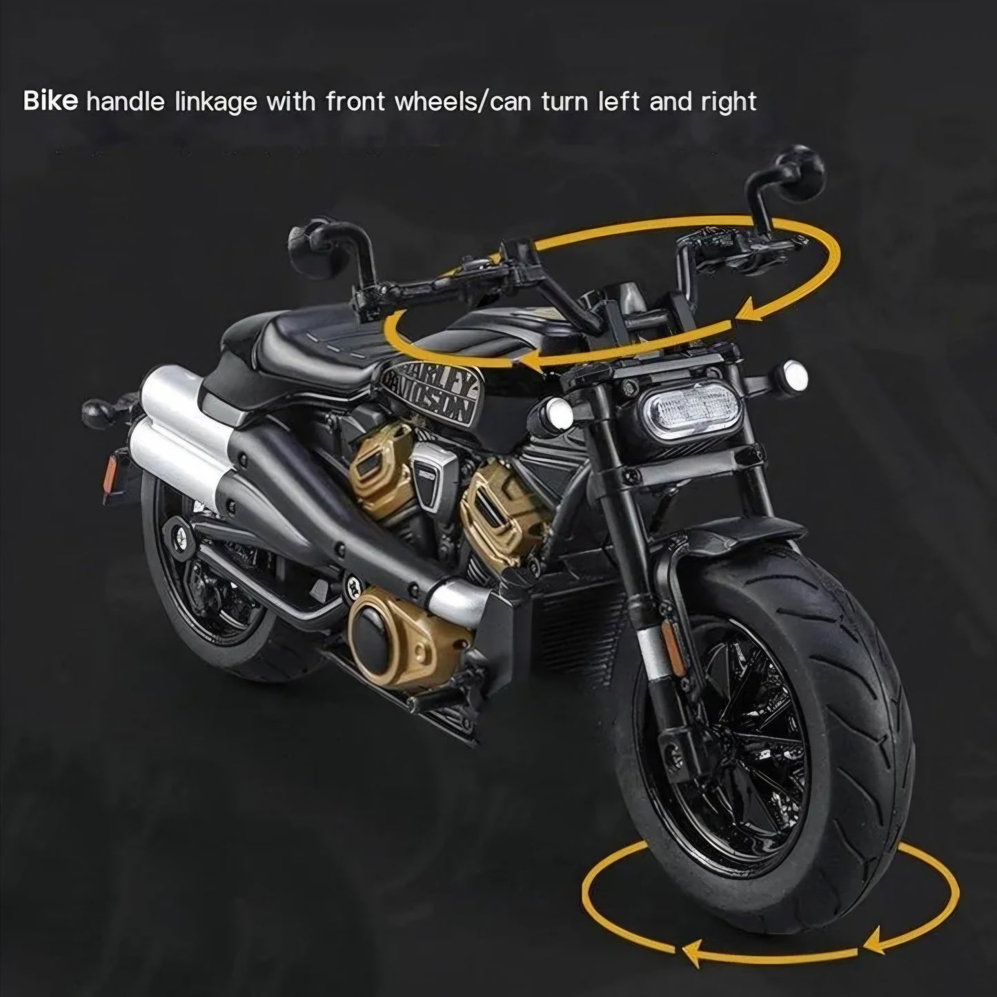 Die-Cast Bike Model with Realistic Detailing – Premium Metal Motorcycle Toy for Kids & Collectors – Side Stand & Free-Roll Wheels
