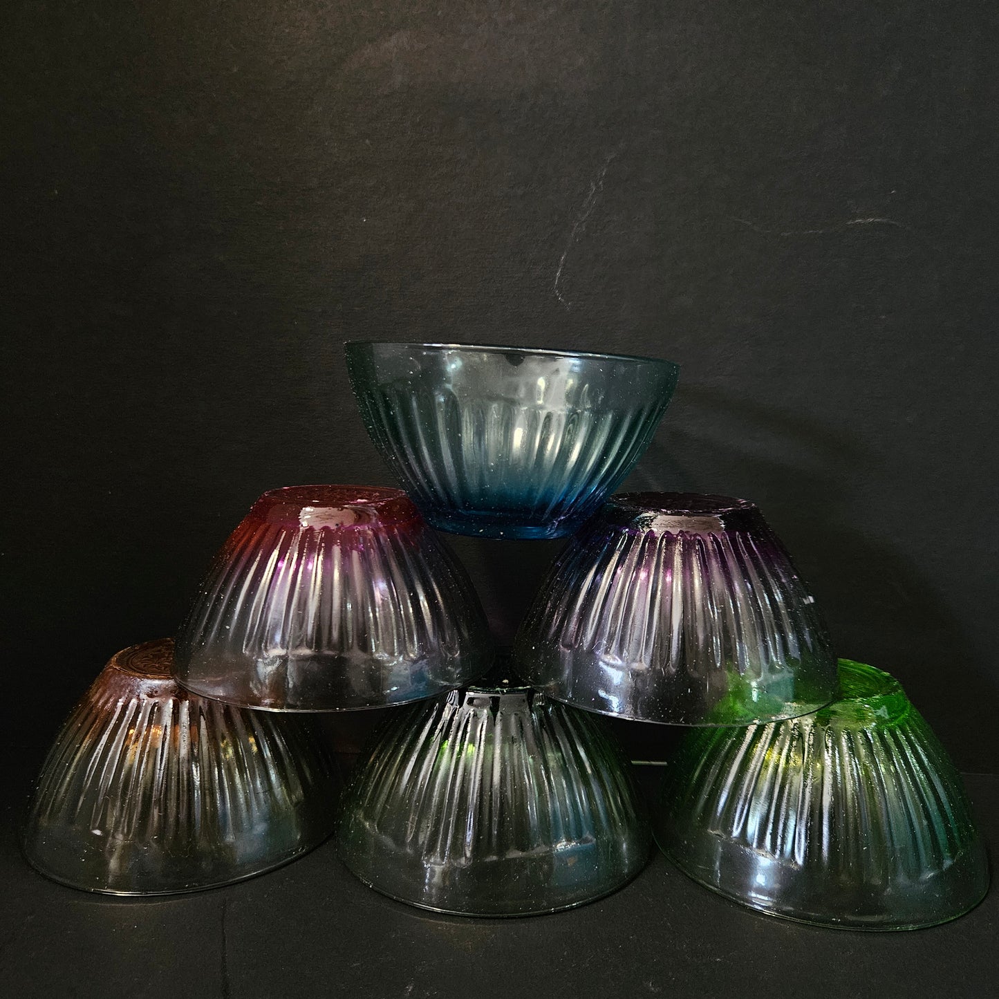 Freshy Mithas 6 pieces set glass bowl with multiple colours perfect for Return gifting purpose