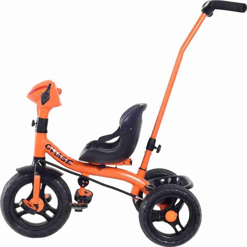 Dash star chase star baby tricycle with parental control handle for movement,cushion seat for comfortable experience
