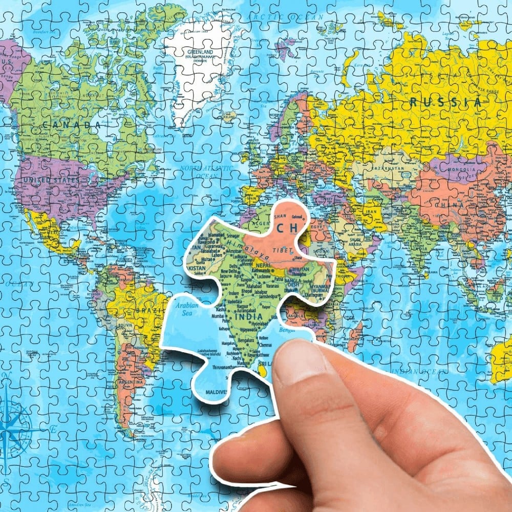 World Map 500 Pieces Jigsaw Puzzle for Kids