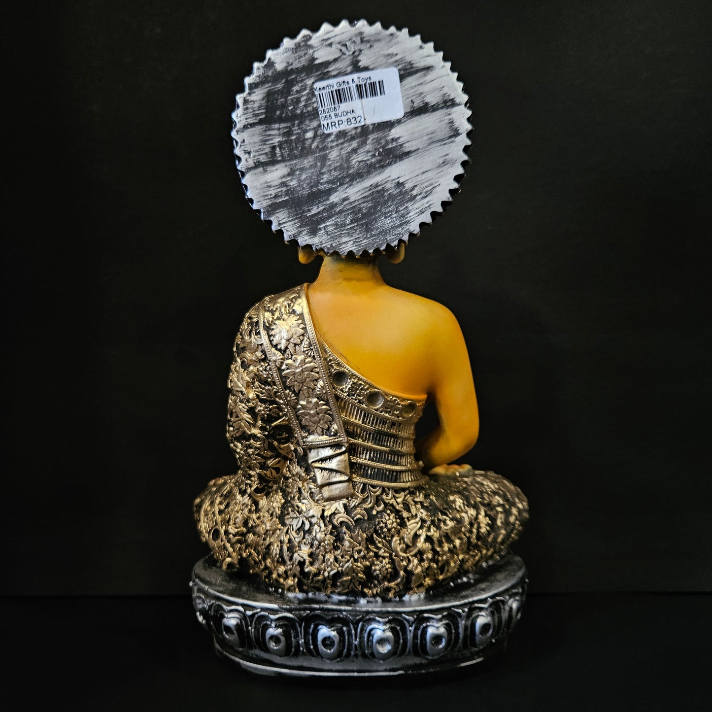 Buddha Statue for Home Decor Tabletop Decoration Item with attractive elegant look Decorated with stones on base Buddha gold idol