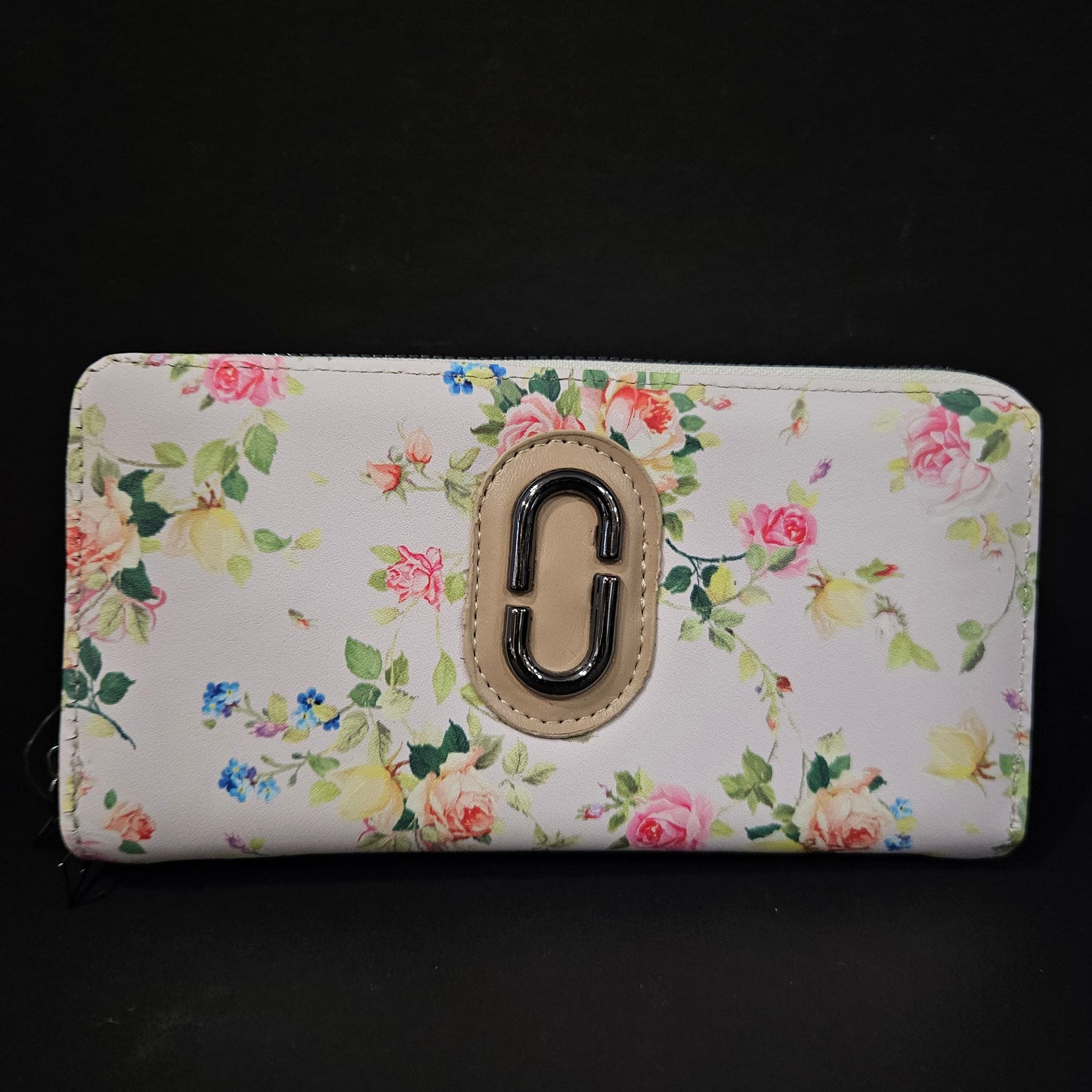 Leather Thin Slim Wallets for Women Cute Bear Stars Wallet for Women with Double Zipper