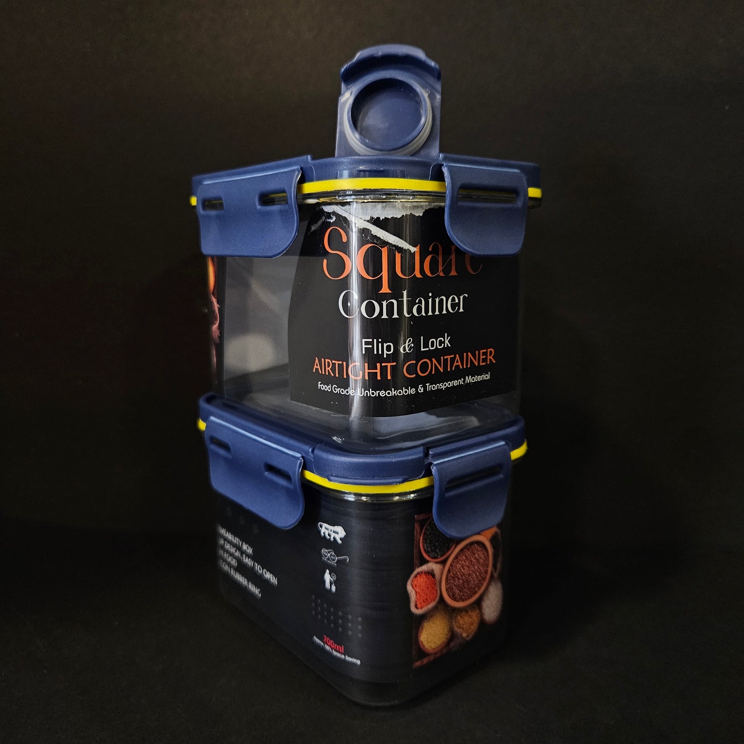 Square container Flip n Lock Airtight Container with Premium quality storage container capable with 700ml