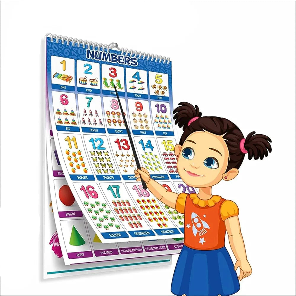 Look and learn mini size 17 subjects learning educational calendar for kids