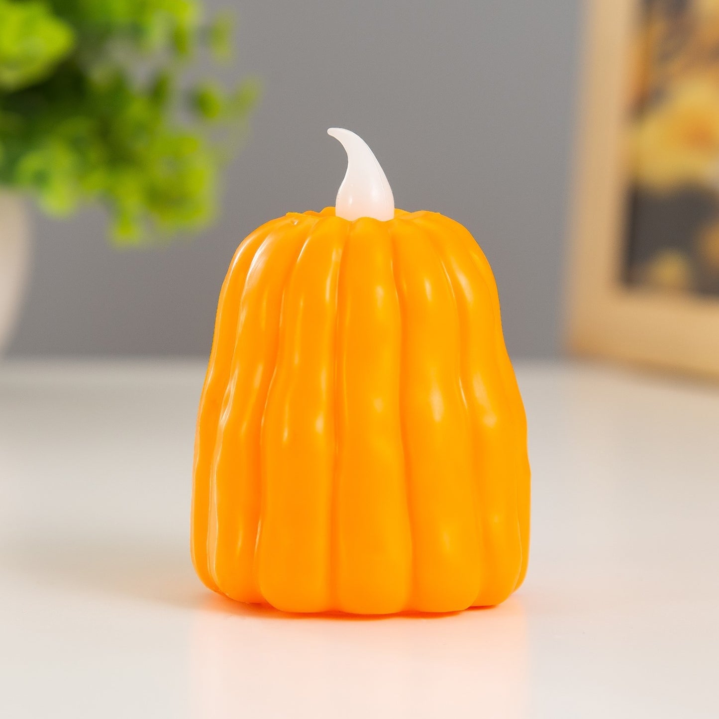 Angry pumpkin light Halloween decor